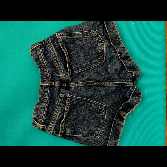 American Apparel High Waisted Denim Cutoff Shorts - Picture 3 of 3